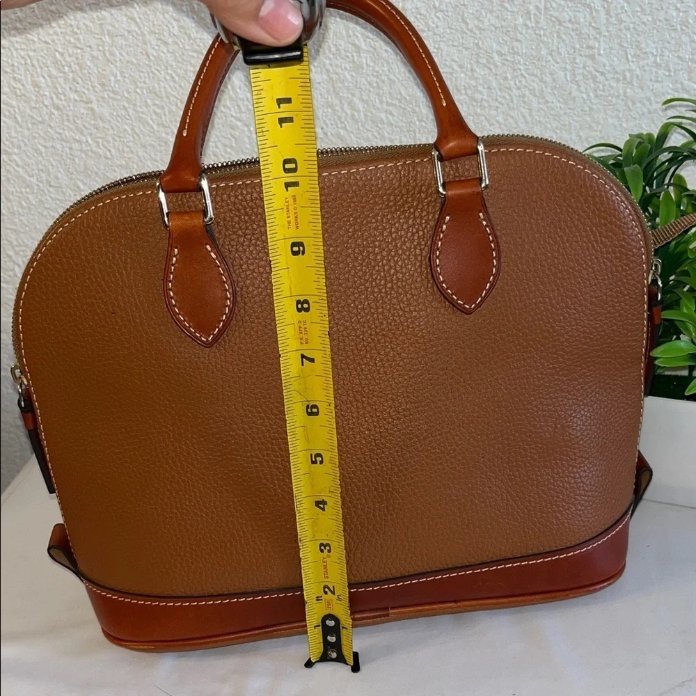Dooney & Bourke Brown Leather Satchel used good condition